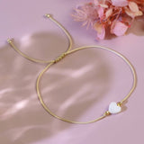 IRON GALLSTONE SHELL CROSS HAND BEADED BRACELET_CWMM3863