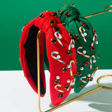 Xmas Candy Cane Rhinestone Wide Headband_Cwaje05882