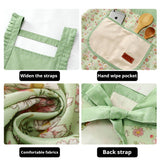 CUTE FLORAL CANVAS APRON FOR WOMEN WITH STRAPS_CWMM6580