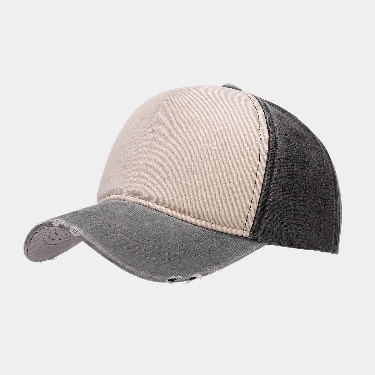 Washed Cotton Ripped Baseball Cap, Golf Style Cwah1568