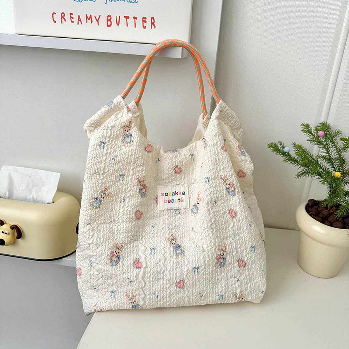 2024 New Embosse Cute Sweet Canvas Bag_Cwab3080