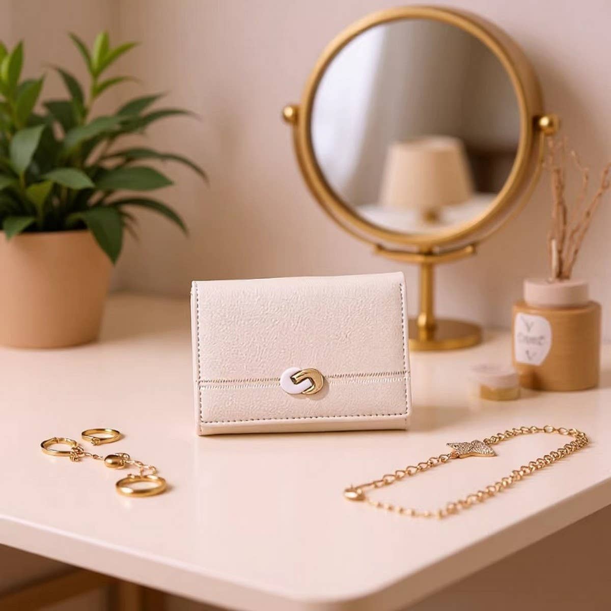 Minimalist Solid Color Mini Trifold Wallet_Cwab06213