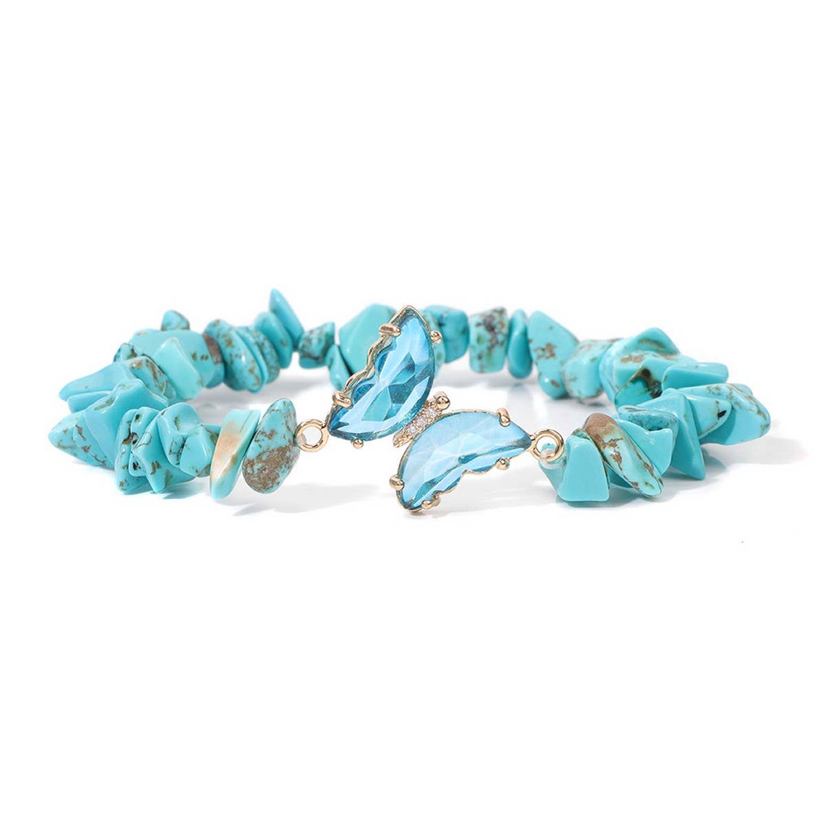 BUTTERFLY GRAVEL FASHION BRACELET_CWAJE2086