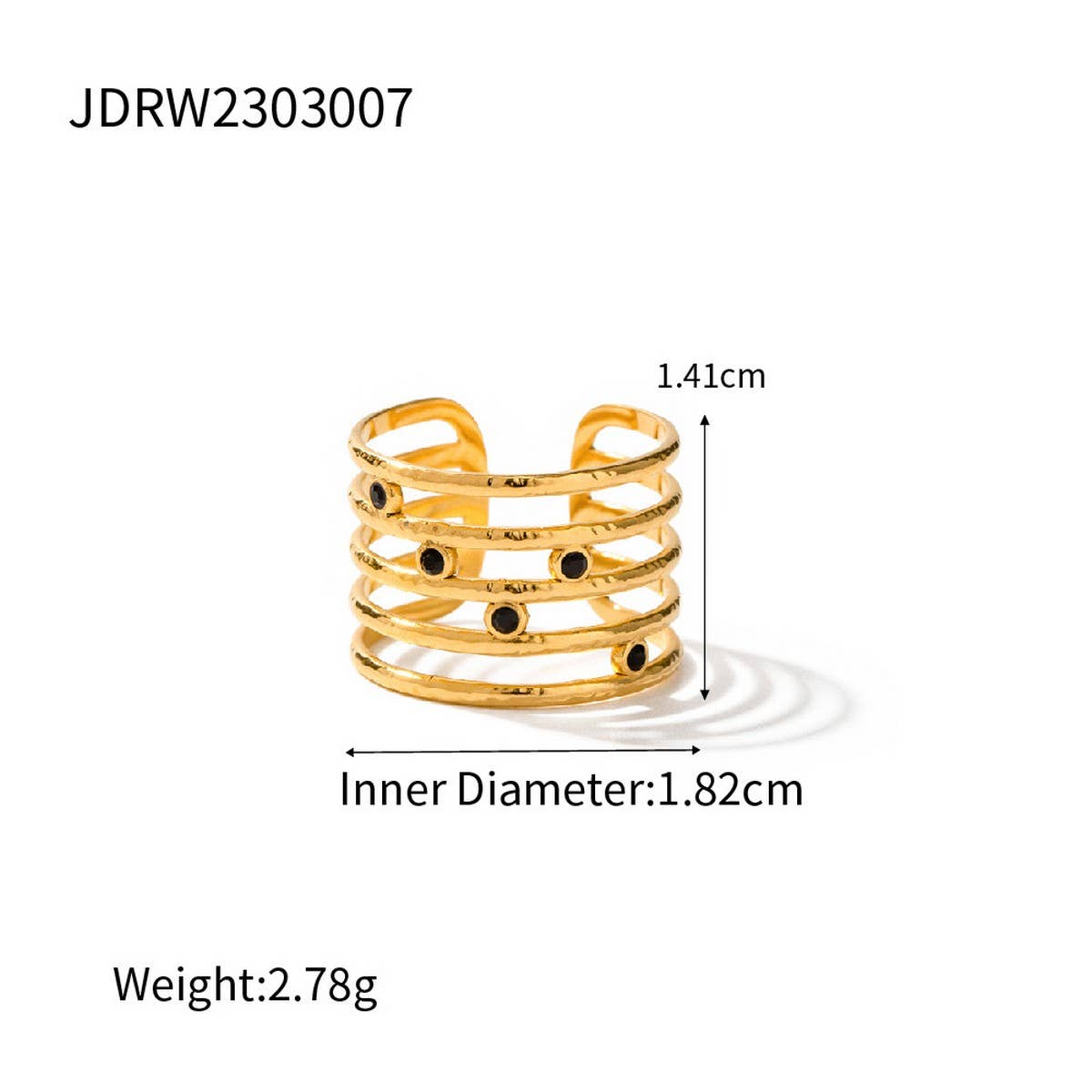 SIMPLE MULTI LAYERED OPEN RING WITH DIAMONDS_CWAJE1395