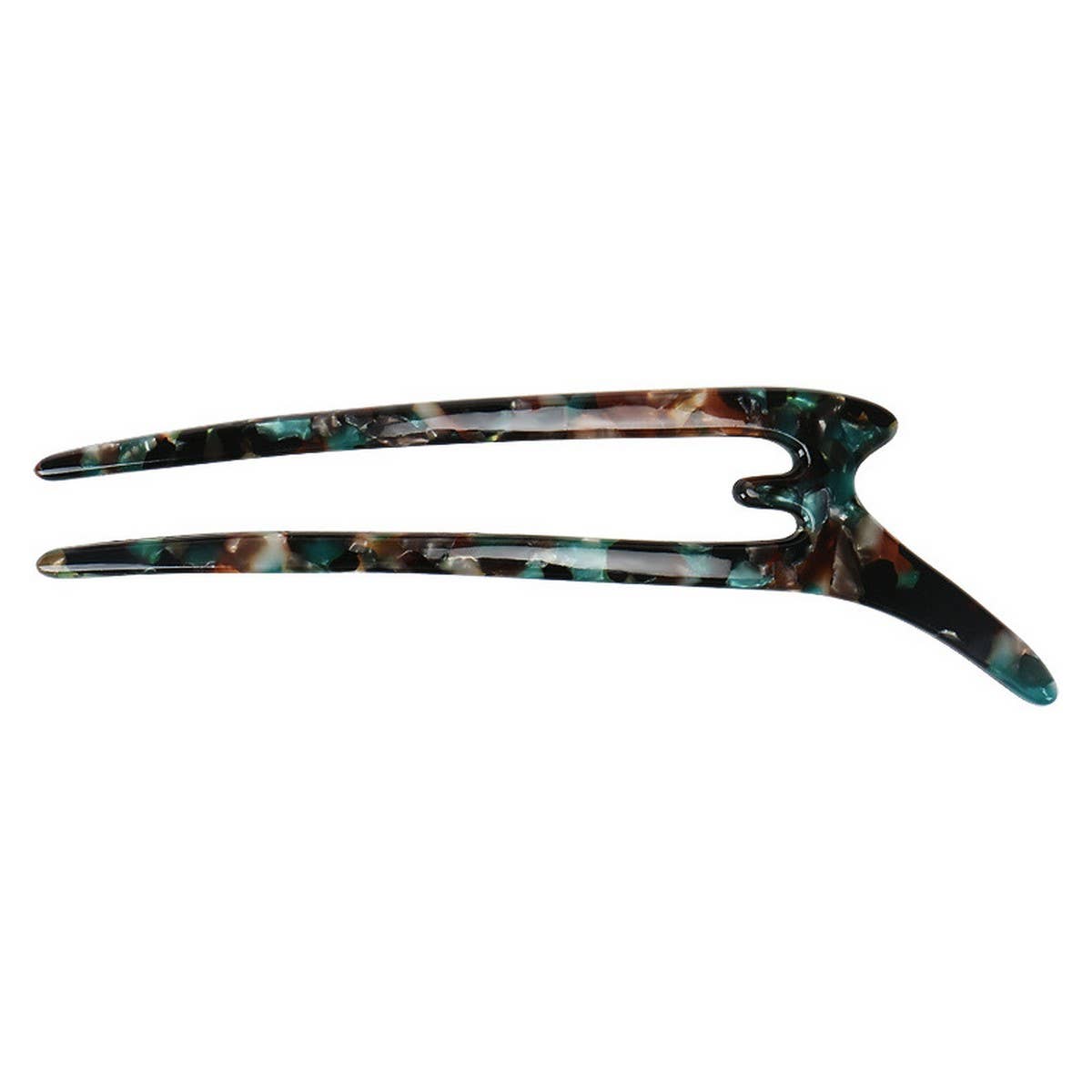 ACETATE LEOPARD PRINT U SHAPED HAIRPIN_CWAHA4228