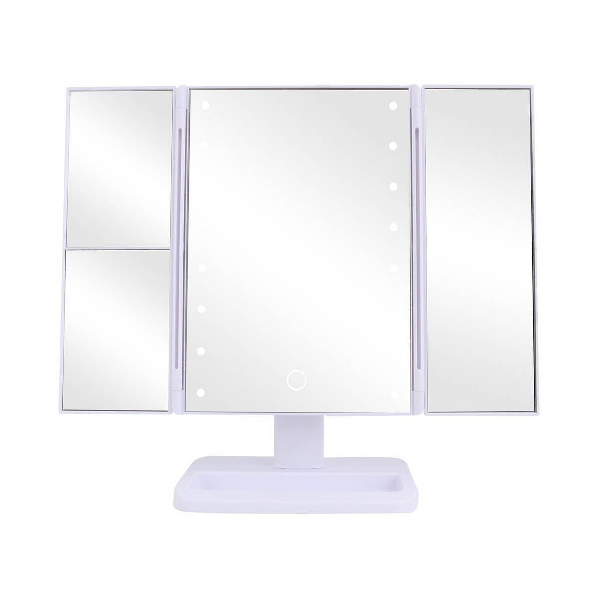 Triple Folding Led Makeup Mirror Shell Mirror_Cwmm5647