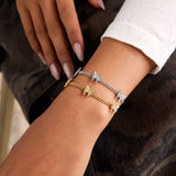 LUXURY 18K GOLD WHITE ZIRCON BUTTERFLY BRACELET_CWAJE4832