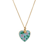 HEART LOCKET OVAL PHOTO NECKLACE GOLD PLATED_CWMM3919