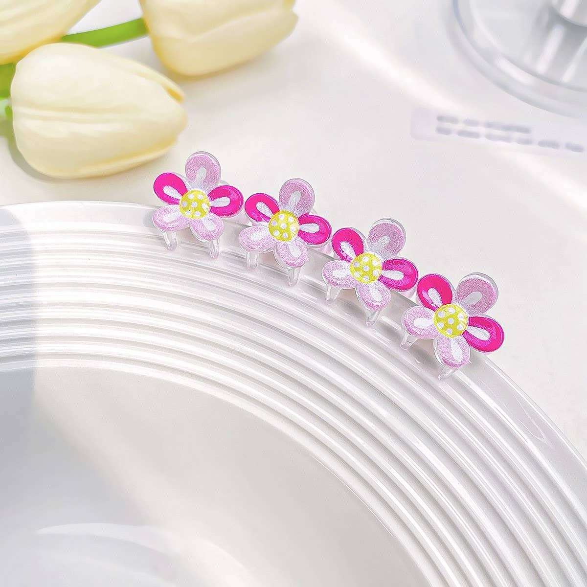 MINI CANDY COLOR FLOWER HAIR CLIP KIDS CLIP_CWAHA0720