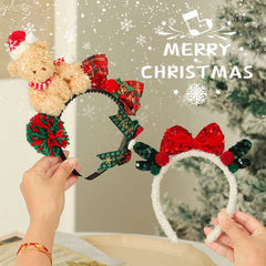 Christmas Party Hat Feather Headband Decor_Cwmm10585