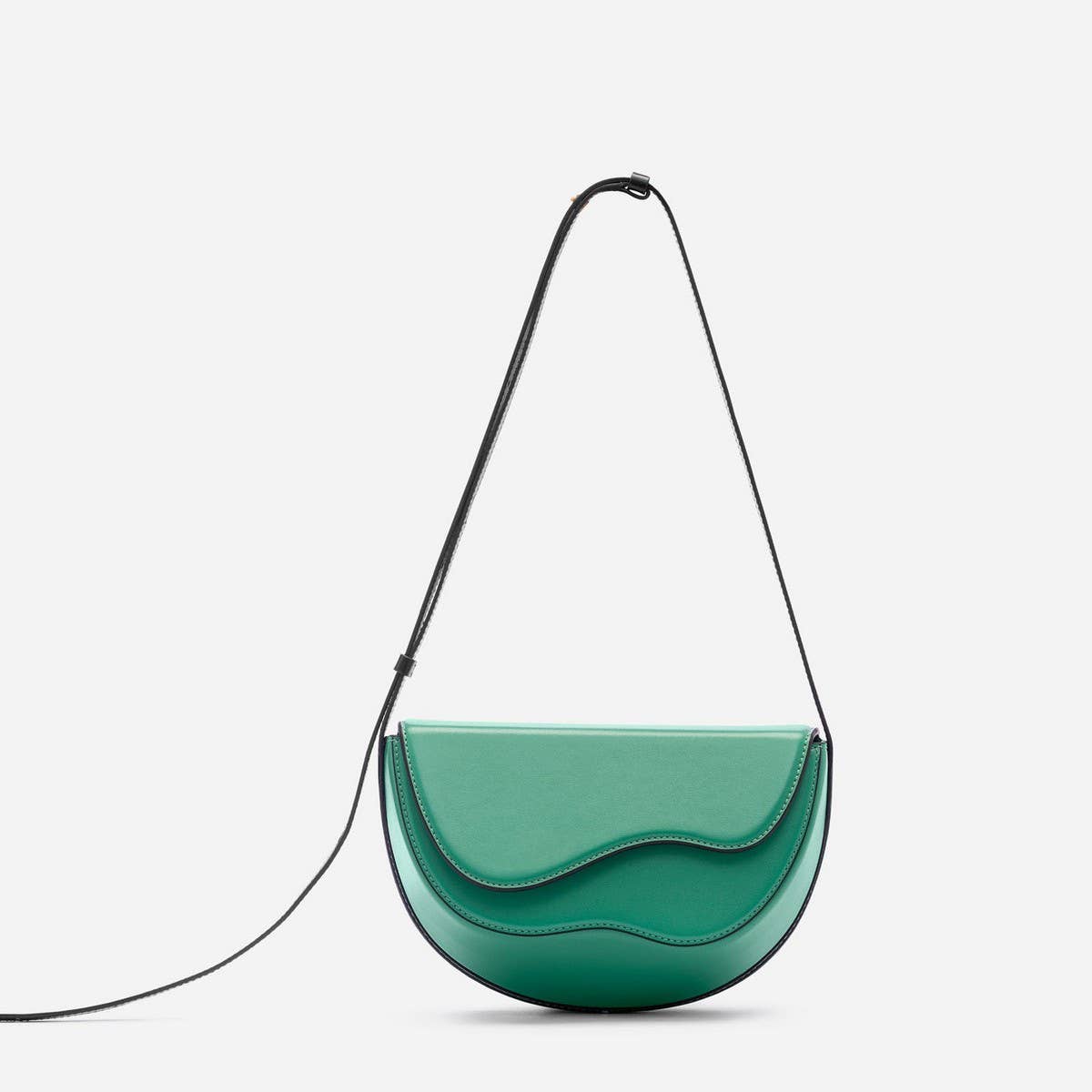 Semi-Circular Contrasting Shoulder Crossbody Bag_Cwab1931