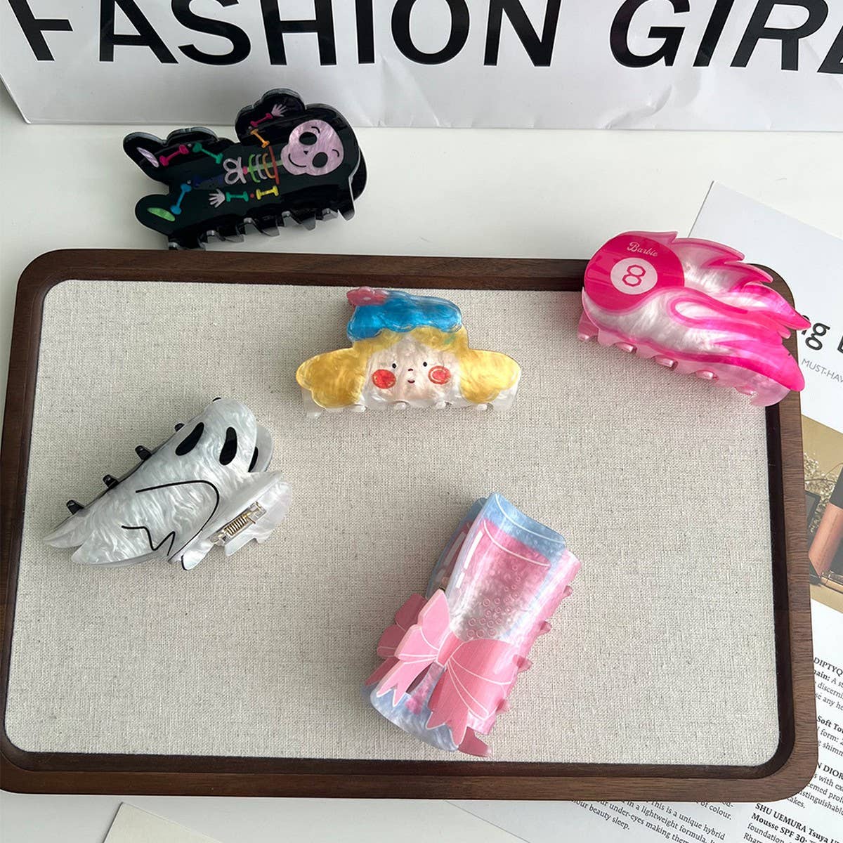 HALLOWEEN GHOST CARTOON HAIR CLAW CLIP FOR GIRLS_CWAHA5781