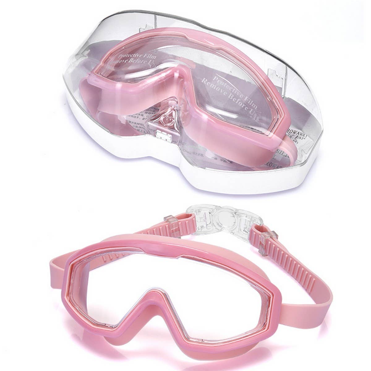 KIDS SWIM GOGGLES ANTI FOG LARGE FRAME FLAT LENS_CWASG1046