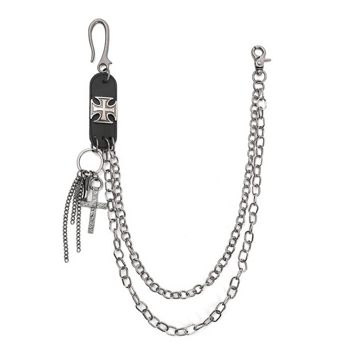 HIP HOP RETRO CROSS PENDANT PANTS CHAIN_CWMM4870