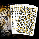 METALLIC LEOPARD PRINT FACE TATTOOS FOR HALLOWEEN_CWMM8253