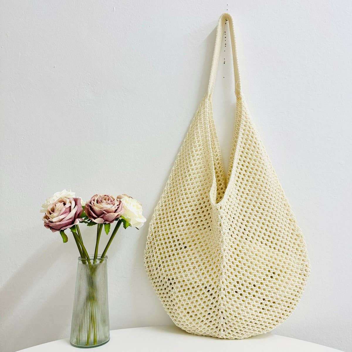 Cwab4579 _Straw Knit Hollow Beach Braided Shoulder Bag