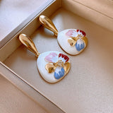 RETRO WATER DROP FLOWER PERSONALIZED EARRINGS_CWAJE2337