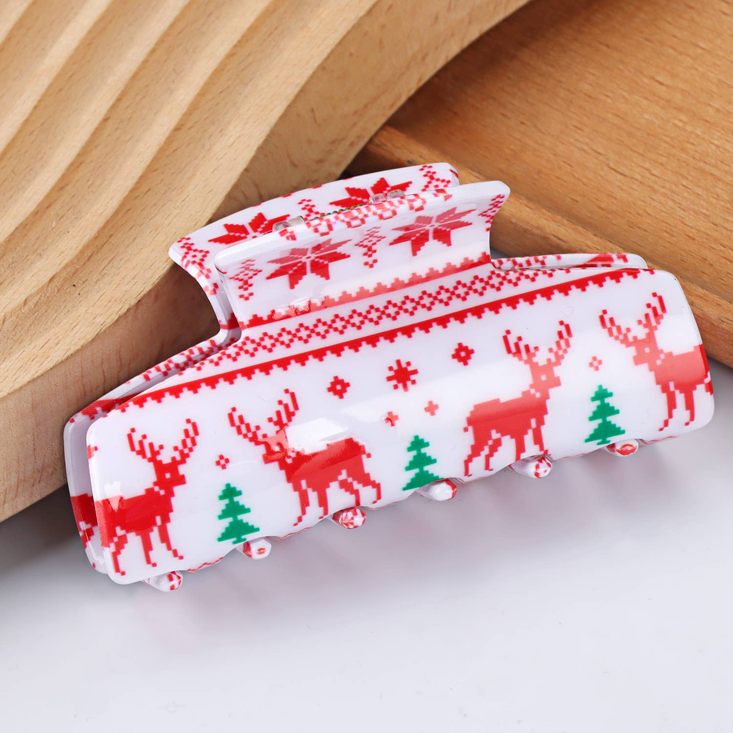CHRISTMAS ACETATE HAIR CLAW CUTE FESTIVE STYLE_CWAHA0323