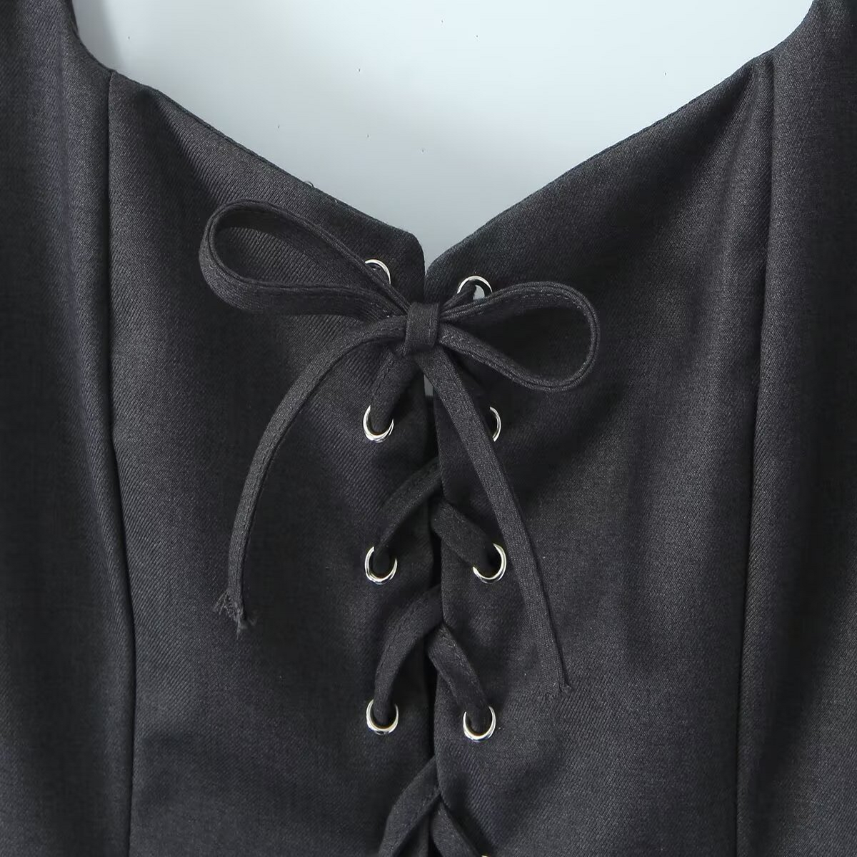 STYLISH TIE STRAP VEST CASUAL FRENCH LOOK_CWTHT0242