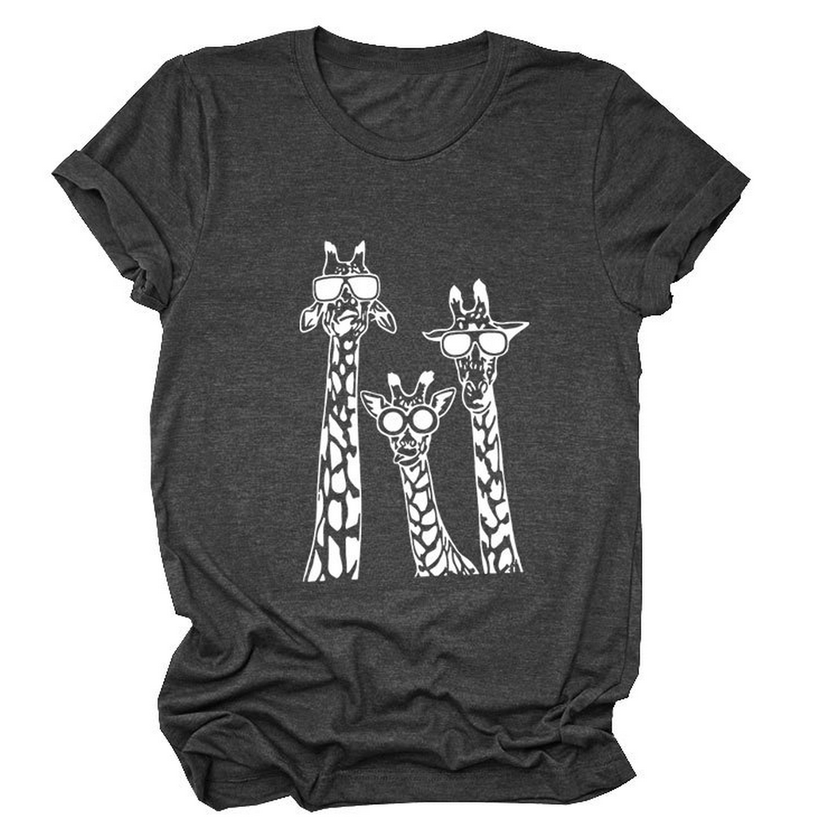 Womens Giraffe Print Casual Summer T-Shirt