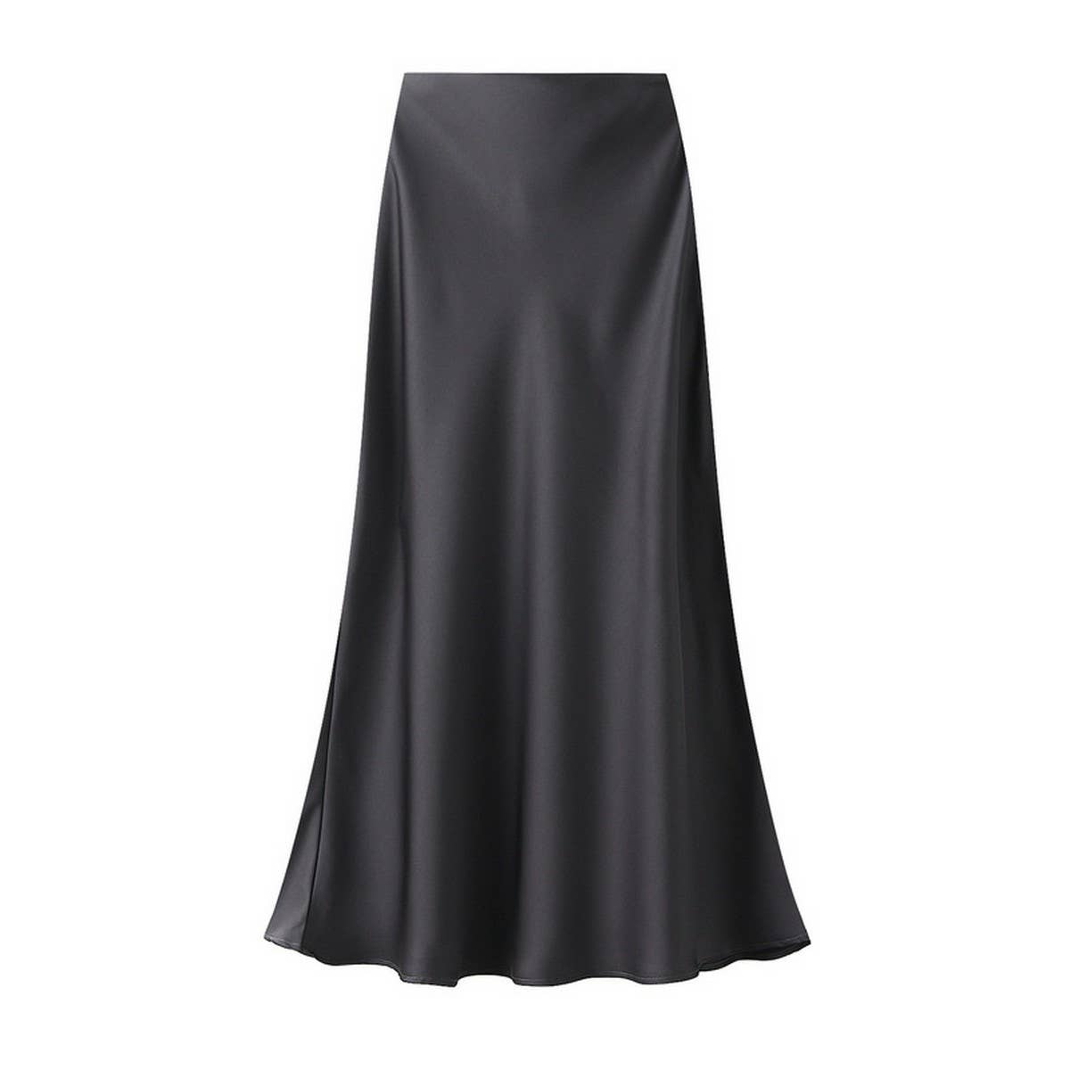 SILKY HIGH WAIST FISHTAIL BODYCON MIDI SKIRT_CWBMS0368