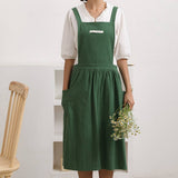 Cwmm1835_Cotton And Linen Household Kitchen Apron