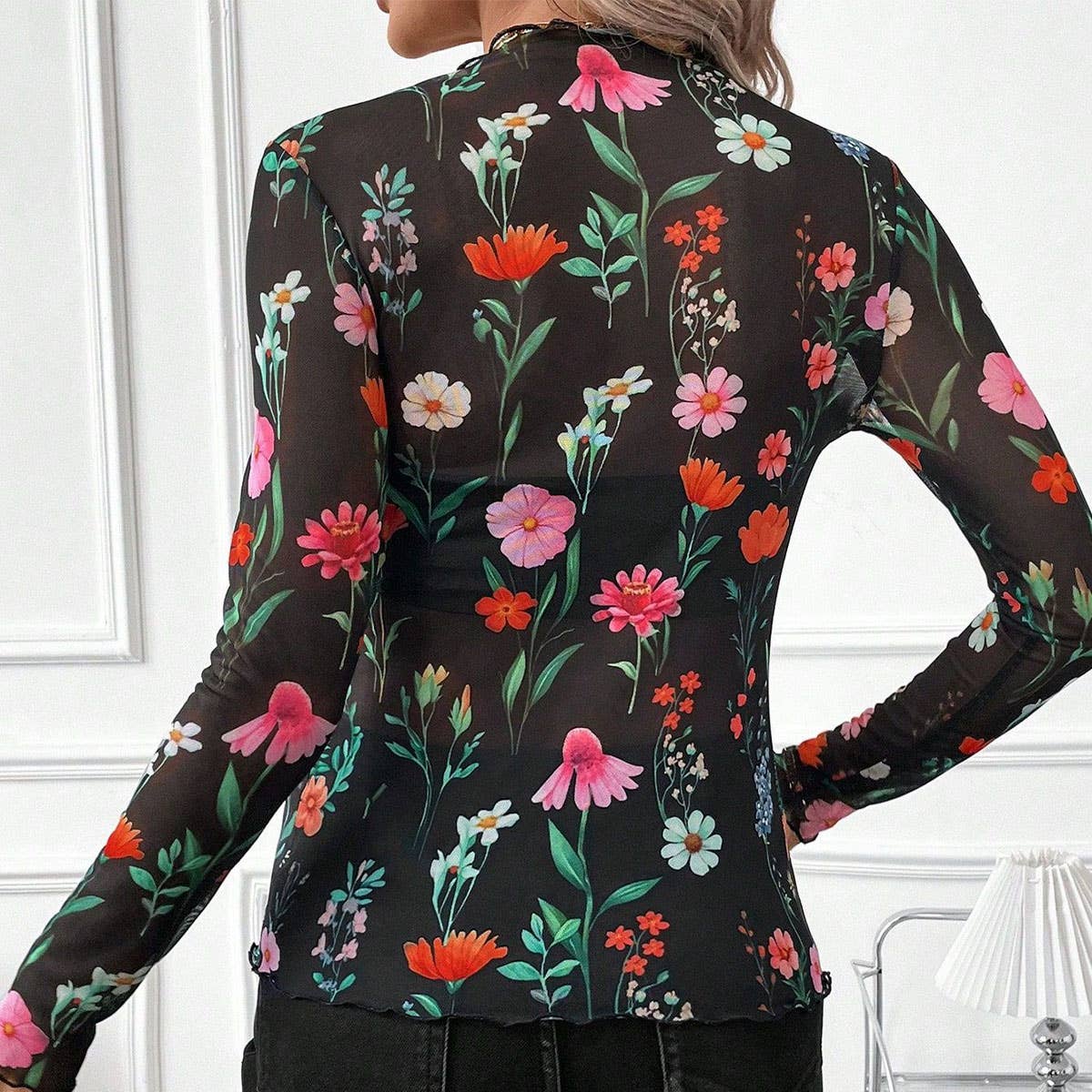 SEXY LEOPARD PRINT MESH FITTED T SHIRT_CWTBLL3423