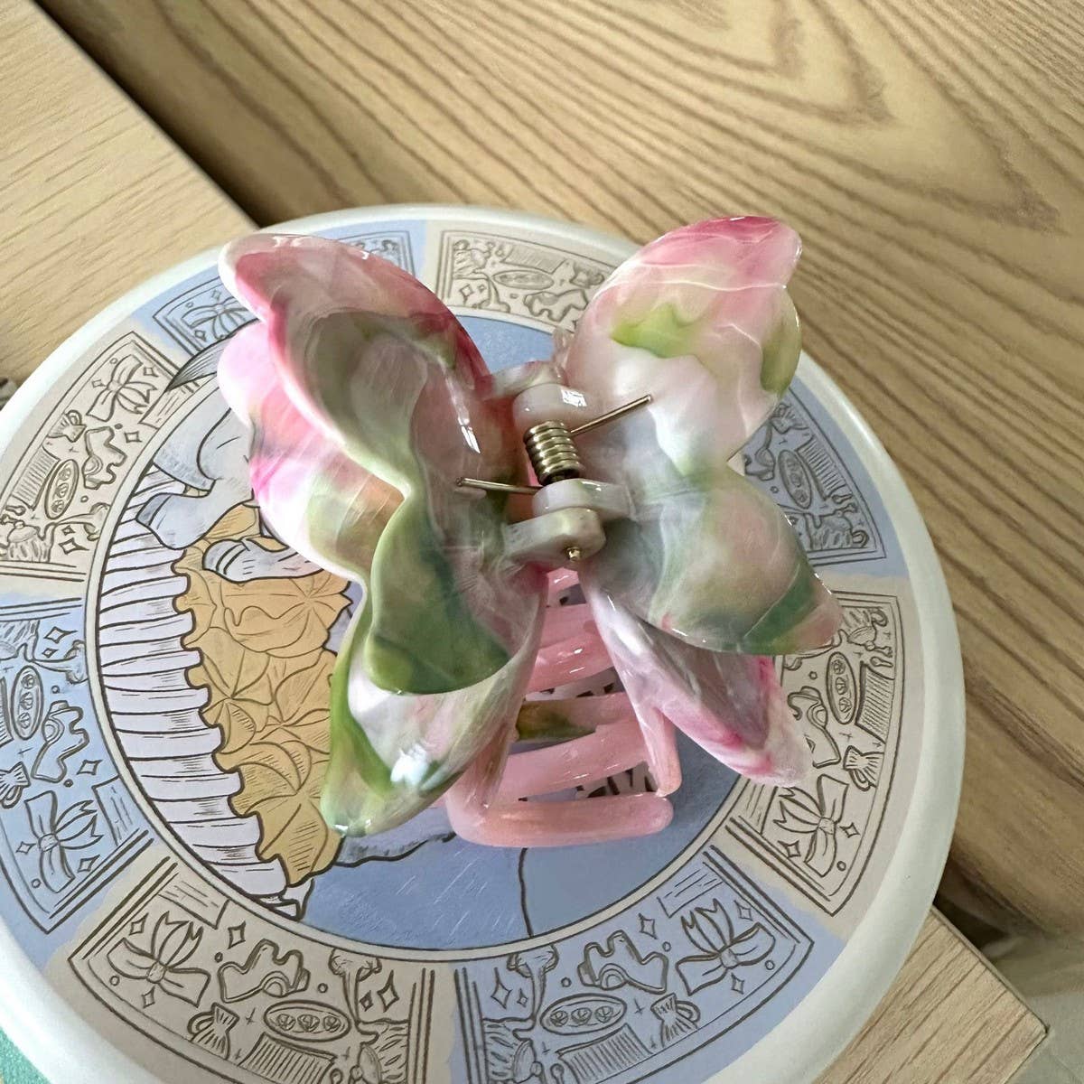 Ink Butterfly Claw Clip Elegant Hair Accessory