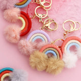 KEYCHAIN COTTON WOVEN CAR PENDANT BOHO POM POM_CWAB5017