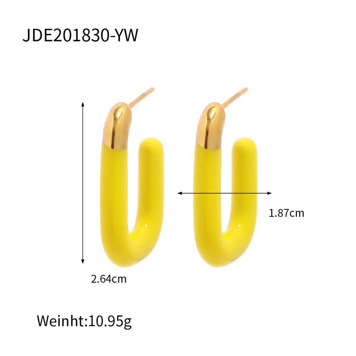 MACARON COLOR U SHAPED VERSATILE EARRINGS_CWAJE1376