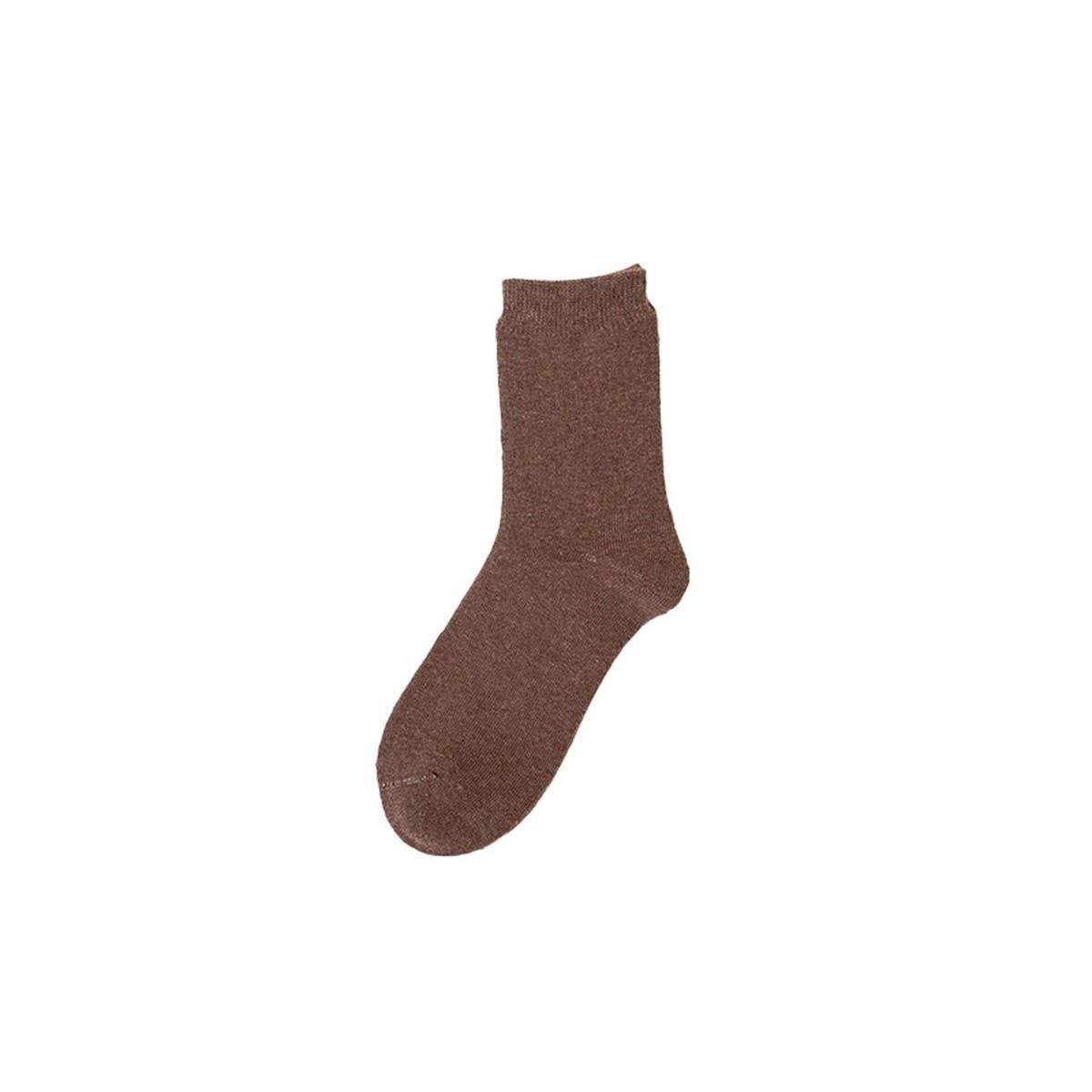 Thick Solid Wool Terry Crew Floor Socks_Cwms03363