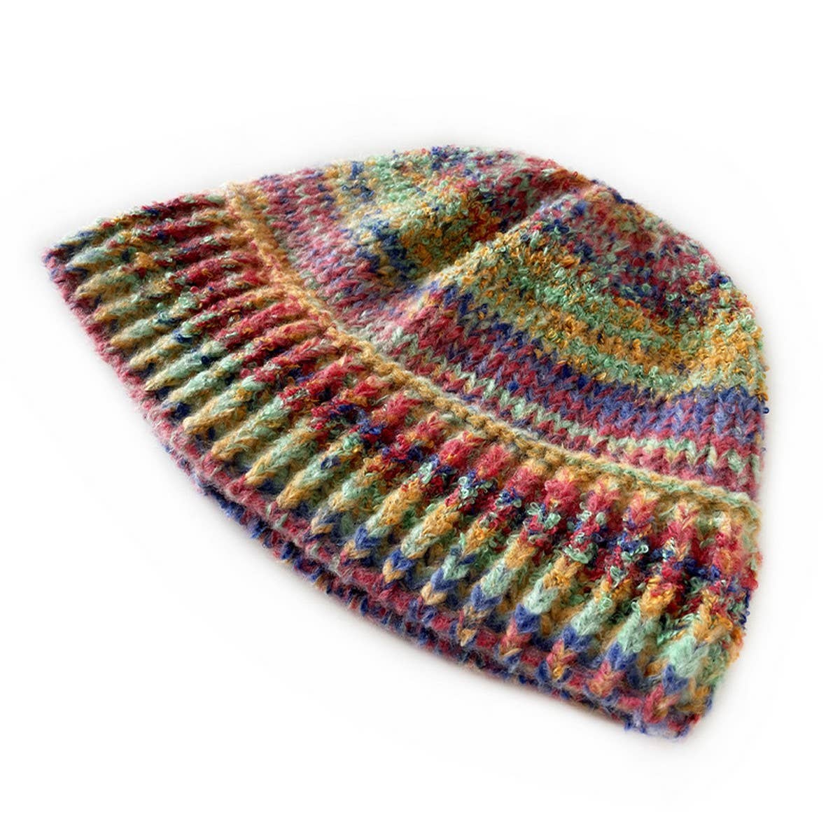 2 6 YEARS OLD KNITTED HAT MIXED COLOR BUCKET HAT_CWAH2048