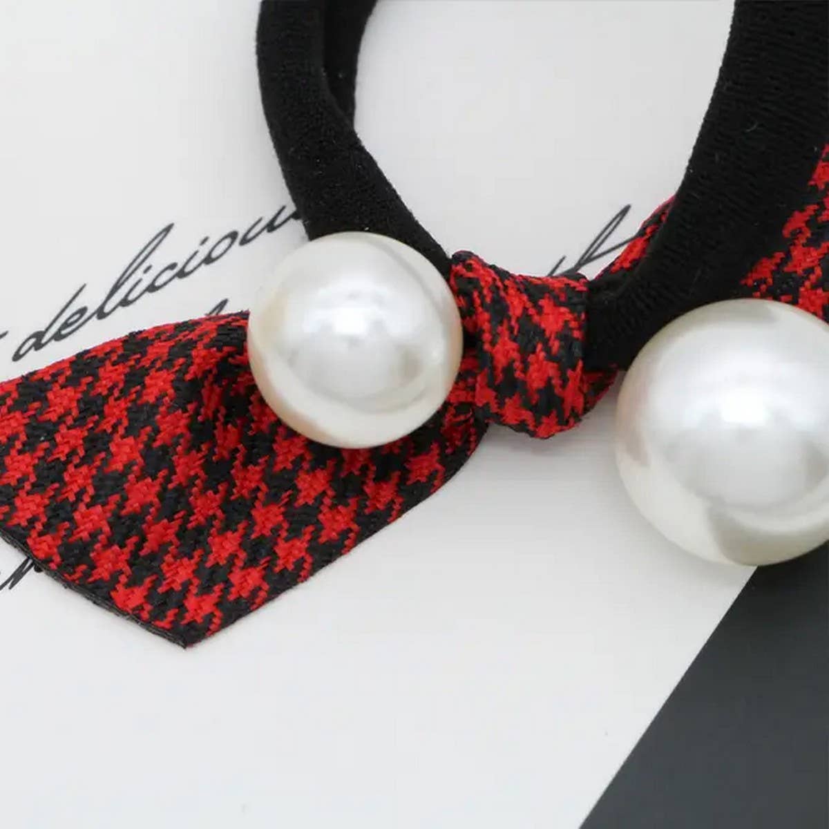 BOW DECORATION SCRUNCHIES ELASTIC HAIR BANDS_CWAHA0141