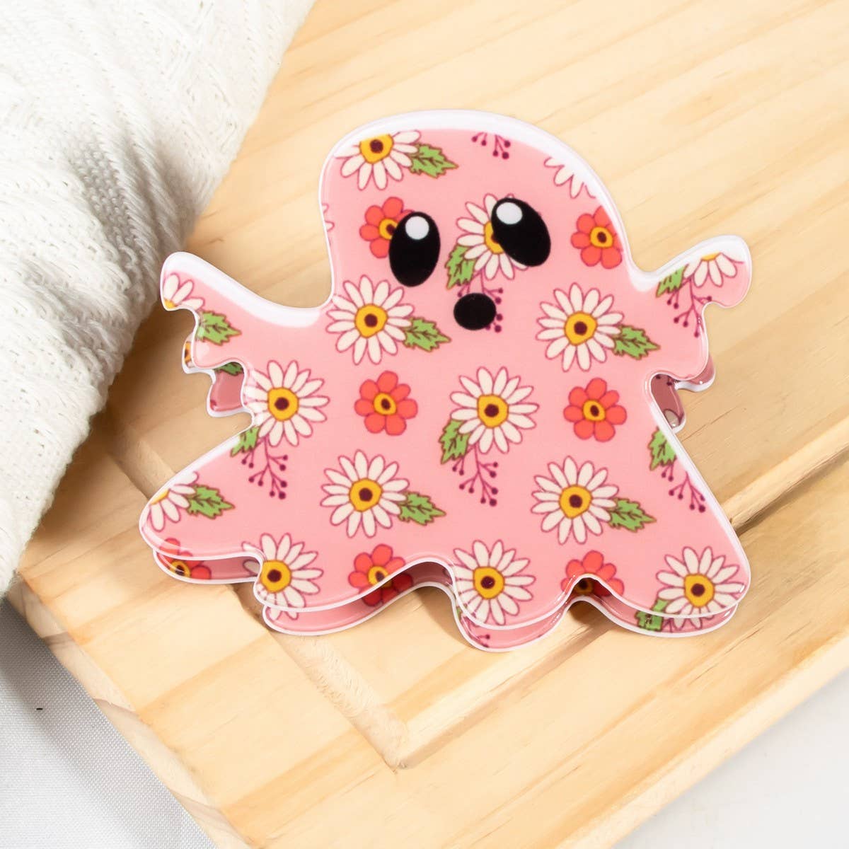 HALLOWEEN GHOST HAIR CLAW SPOOKY BACK CLIP_CWAHA1451