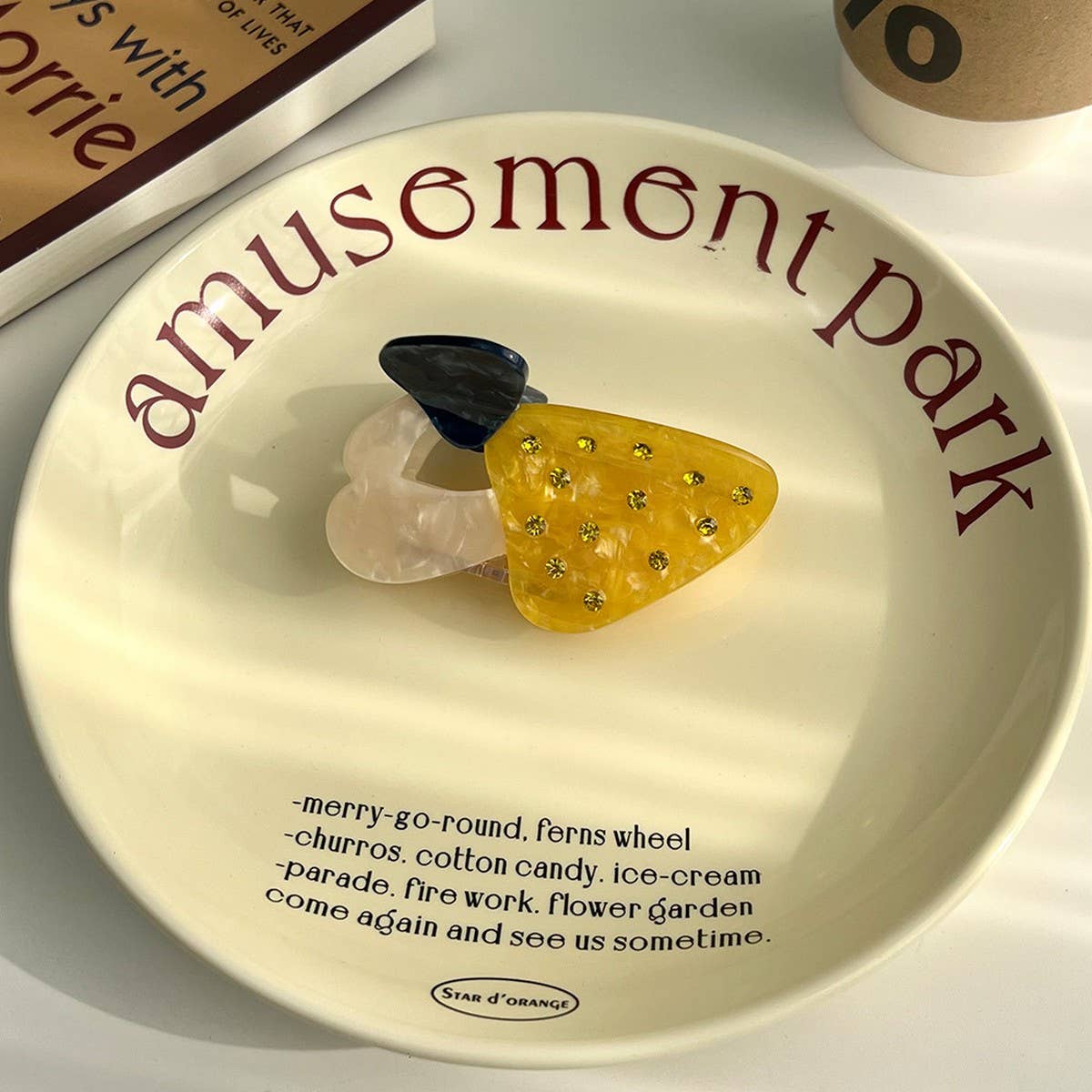 CUTE COLORFUL MUSHROOM ACETATE HAIR CLAW_CWAHA5891