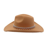 MEN WOMEN WOOL BLEND COWBOY FEDORA ETHNIC STYLE_CWAH04372