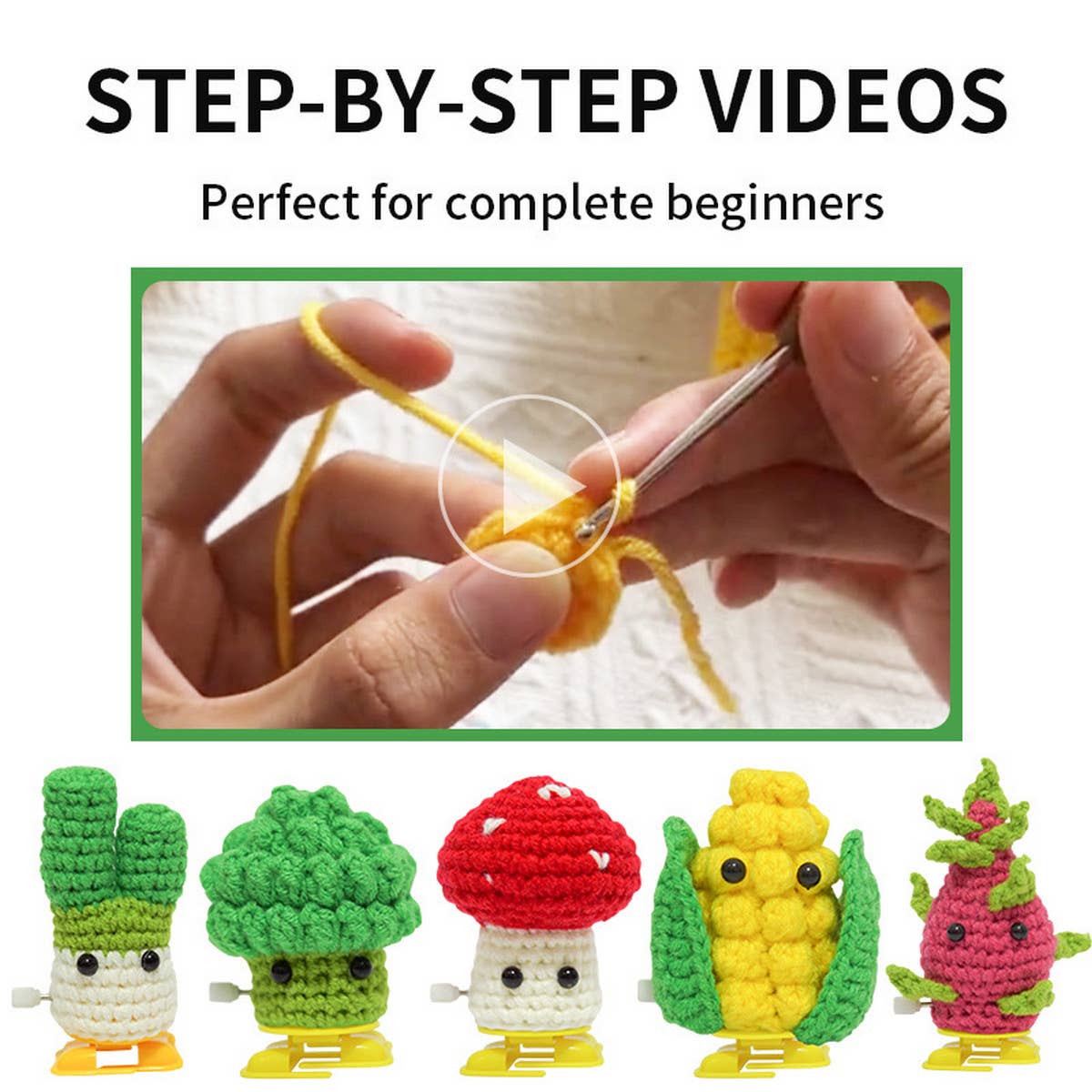 HANDMADE DIY TOY ORNAMENTS CROCHET MATERIAL KIT_CWMM0827