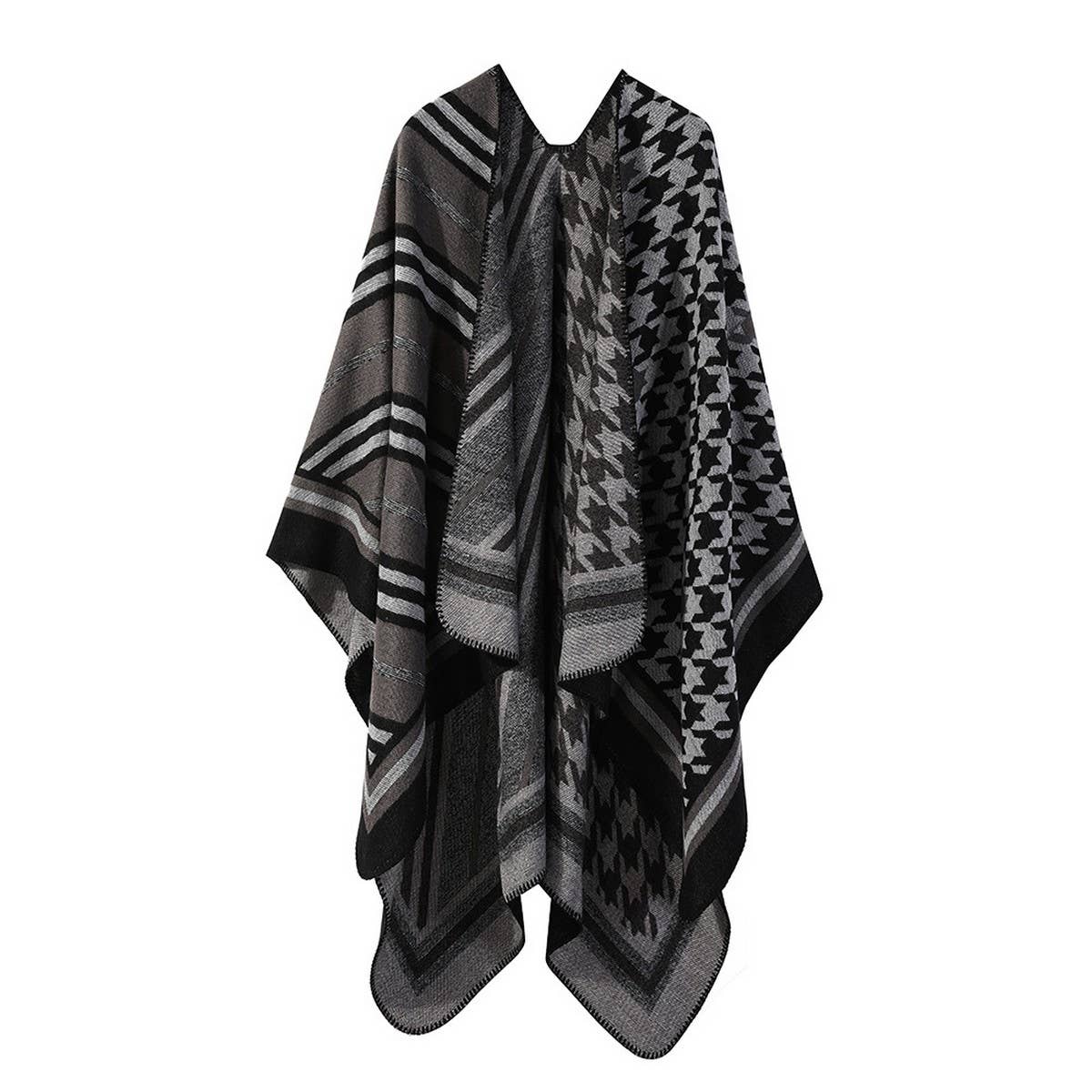 STRIPED SHAWL WARM CASHMERE ALL MATCH CAPE_CWASC2251