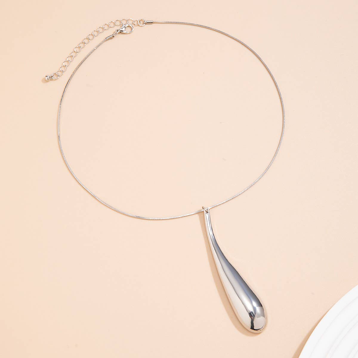 Water Drop Big Pendant Punk Style Necklace