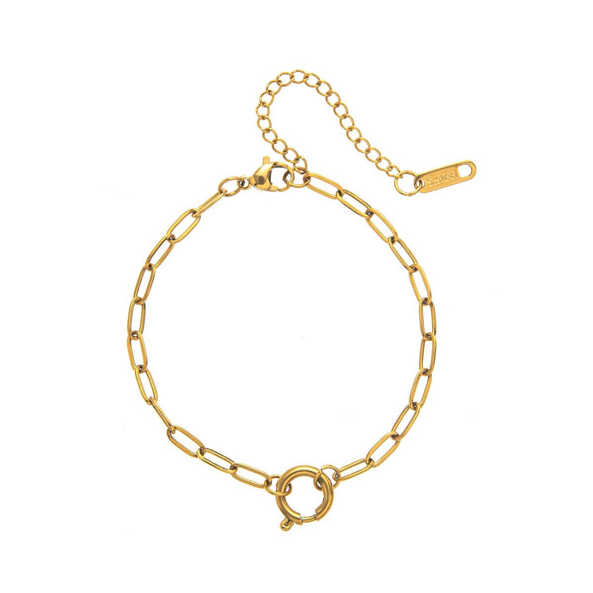 HIGH END SIMPLE LOOSE RING PAPER CLIP BRACELET_CWMM5738