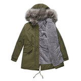 Warm Plus Fleece Coat Fur Collar Plus Cotton Jacket