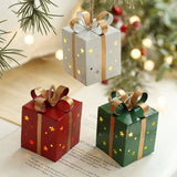 IRON STAR LIGHTED GIFT BOX XMAS TREE DECOR_CWMM9779