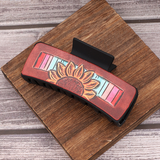 Western Cowboy Style Pu Leather Hair Clip Large_Cwasc03059