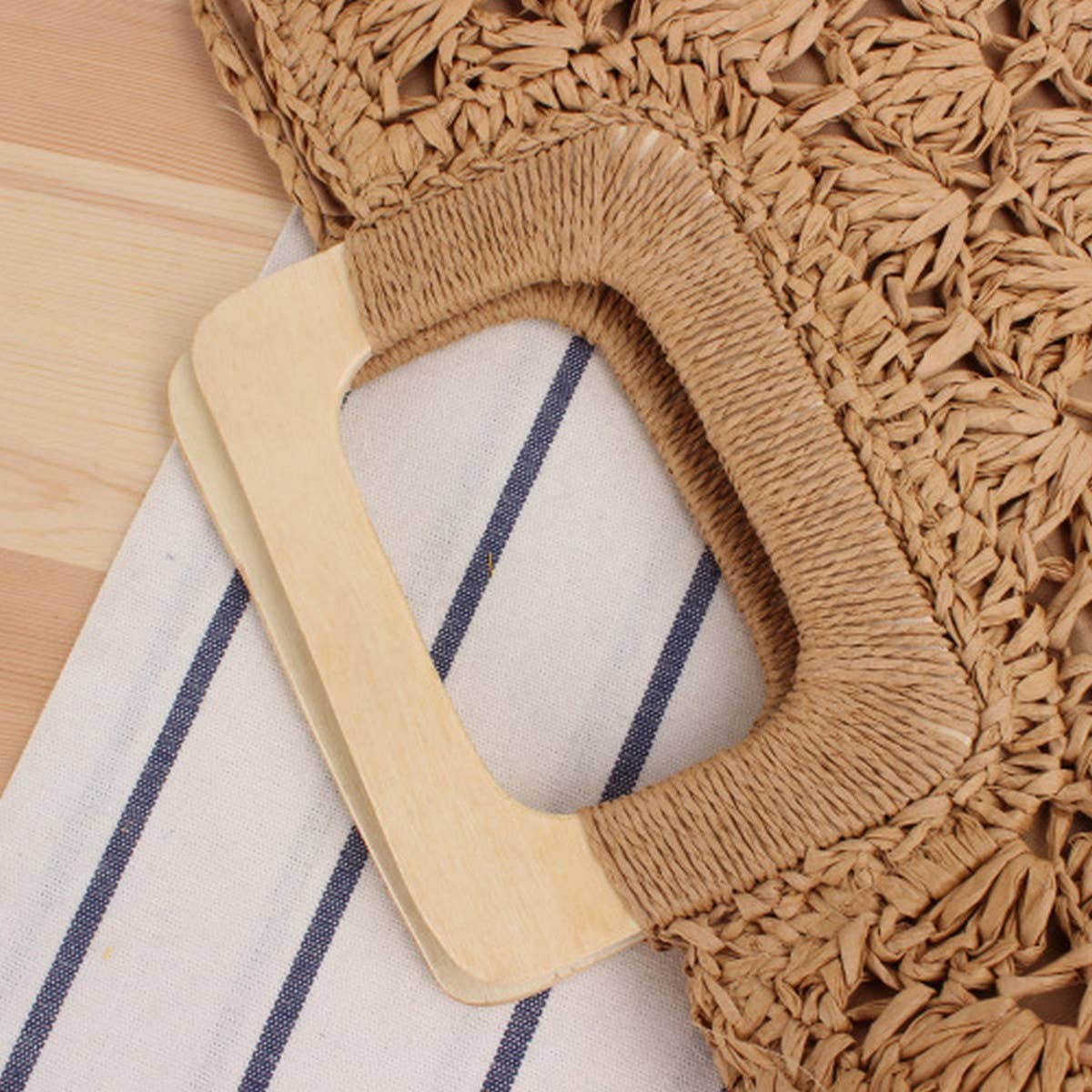 FAN FLOWER PORTABLE HOLLOW STRAW BAG_CWAB2121