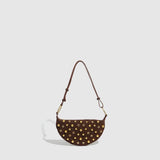 Studded Polka Dot Punk Shoulder Bag For Women_Cuab00617