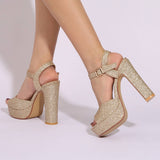 FASHION NEW GOLD OPEN TOE HIGH HEELS_CWSHH0123