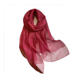 PLAID SHINE SILK SCARF LONG BLEND SPRING WRAP_CWASC0616