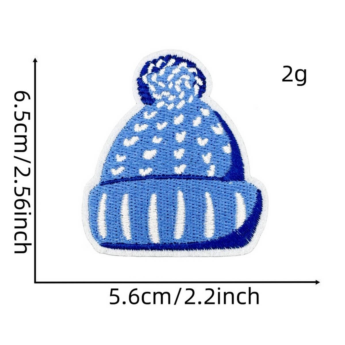 Winter Blue Christmas Graffiti Embroidered Patch_Cwmm4028