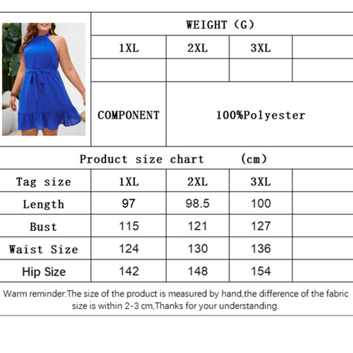 CHIC SOLID ROUND NECK HALTER DRESS WITH TIE WAIST_CWDMD6057