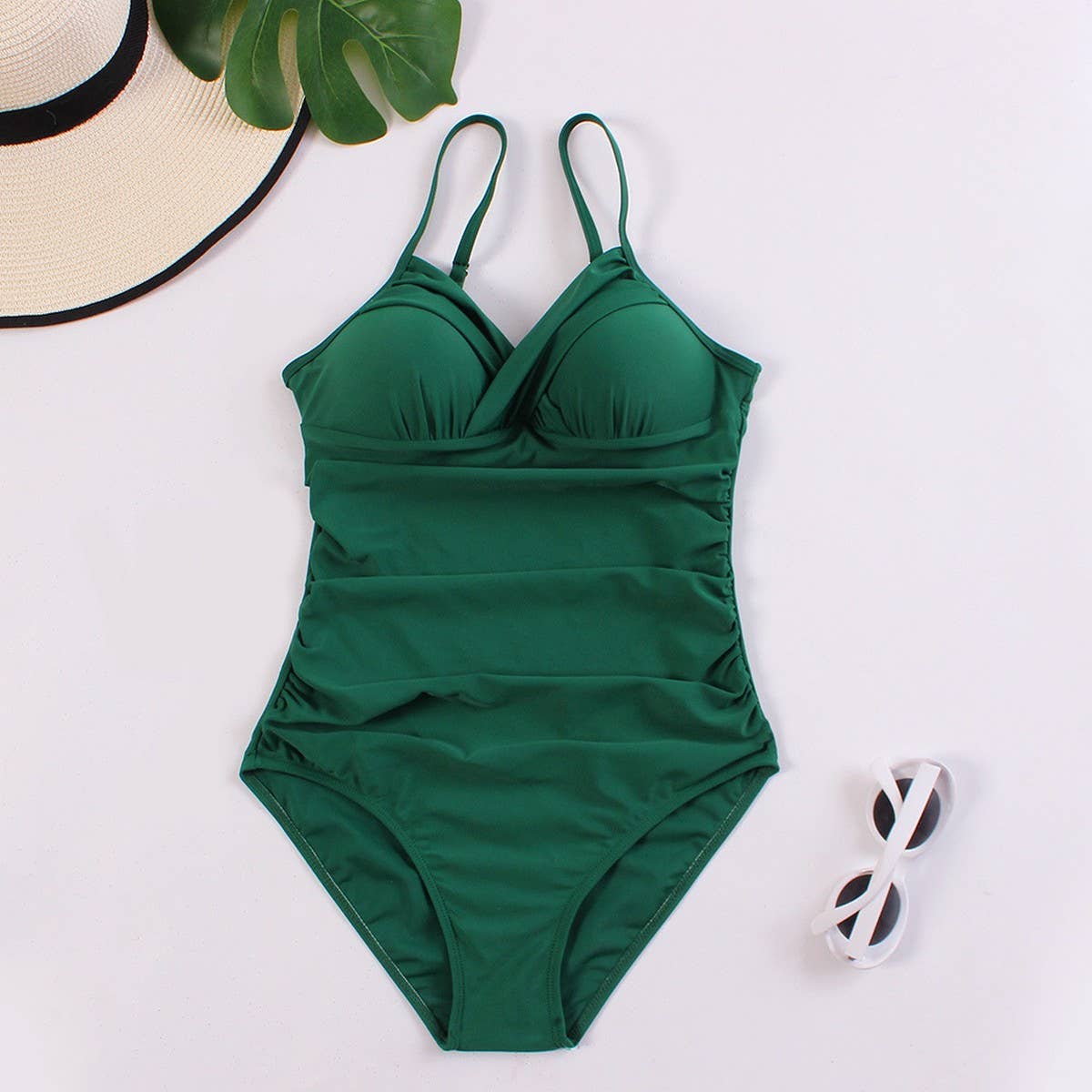 SOLID COLOR JUMPSUIT SEXY BIKINI SWIMSUIT_CWMW0154